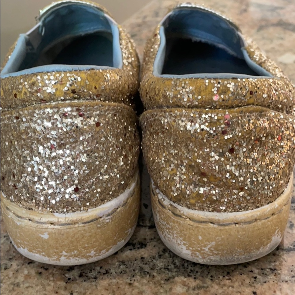 Chiara Ferragni Gold Glitter Eye Lips Shoes - Picture 5 of 7
